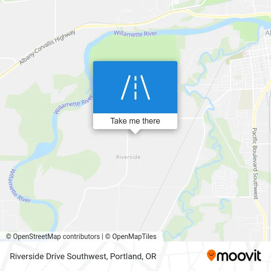 Riverside Drive Southwest map