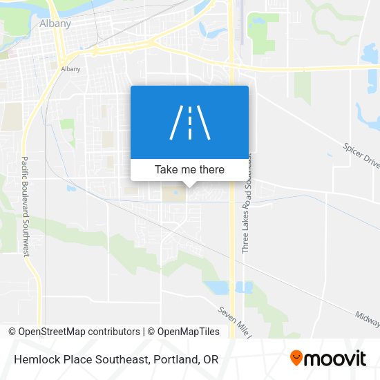 Hemlock Place Southeast map