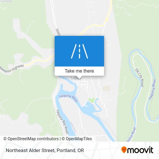 Northeast Alder Street map
