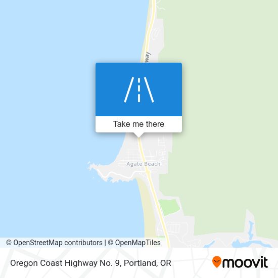 Oregon Coast Highway No. 9 map