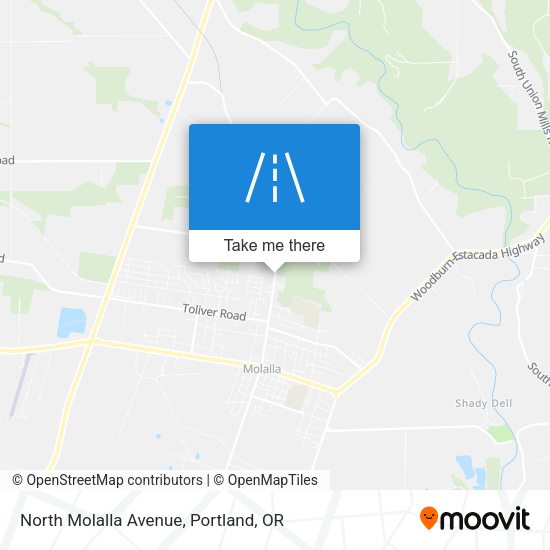 North Molalla Avenue map