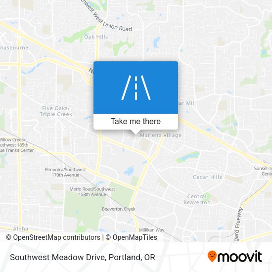 Southwest Meadow Drive map