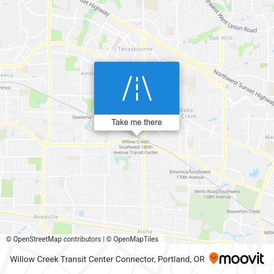 Mapa de Willow Creek Transit Center Connector