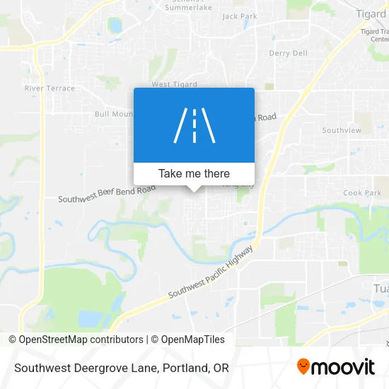 Southwest Deergrove Lane map
