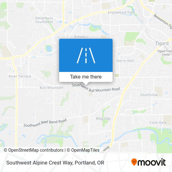 Southwest Alpine Crest Way map