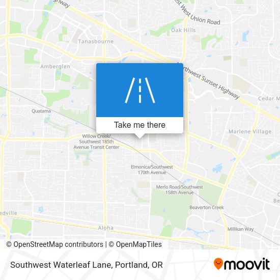 Southwest Waterleaf Lane map