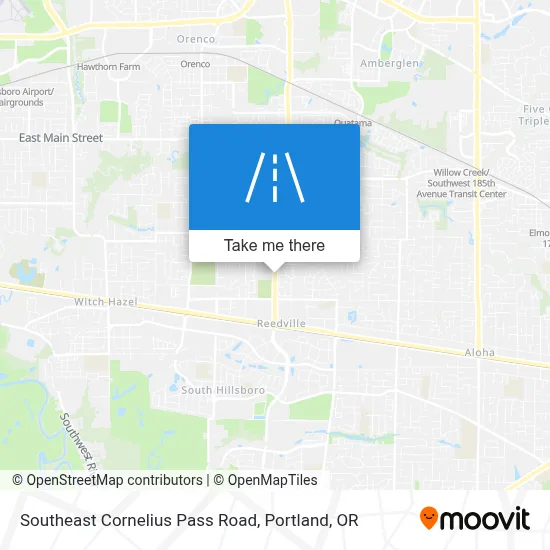 Southeast Cornelius Pass Road map