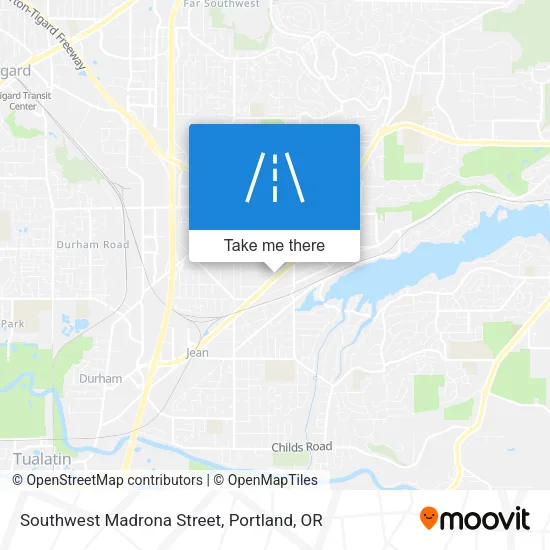 Southwest Madrona Street map