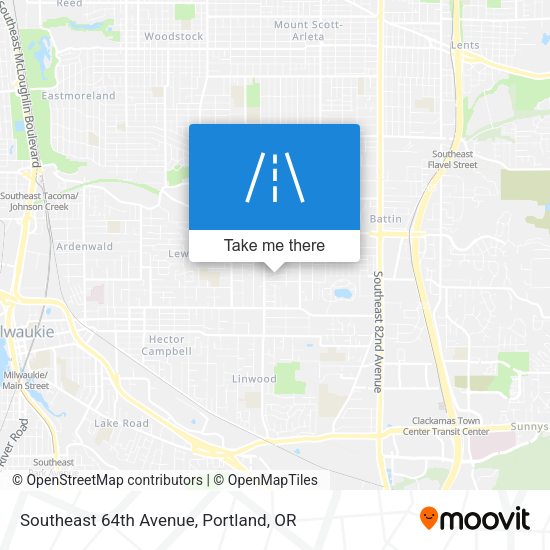 Southeast 64th Avenue map