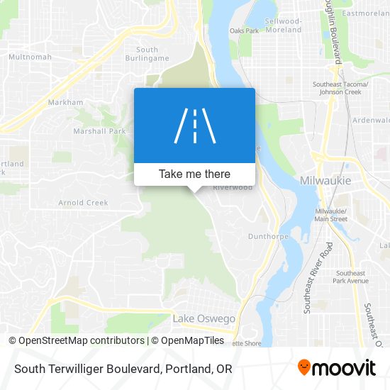 Mapa de South Terwilliger Boulevard