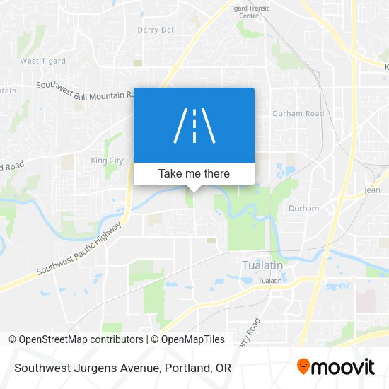 Southwest Jurgens Avenue map