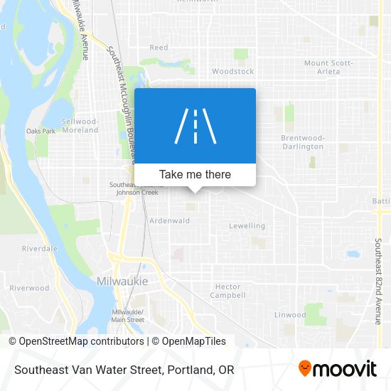 Southeast Van Water Street map