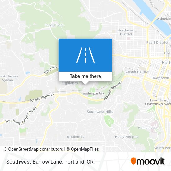 Southwest Barrow Lane map