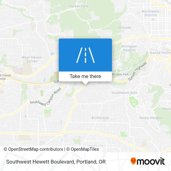 Southwest Hewett Boulevard map