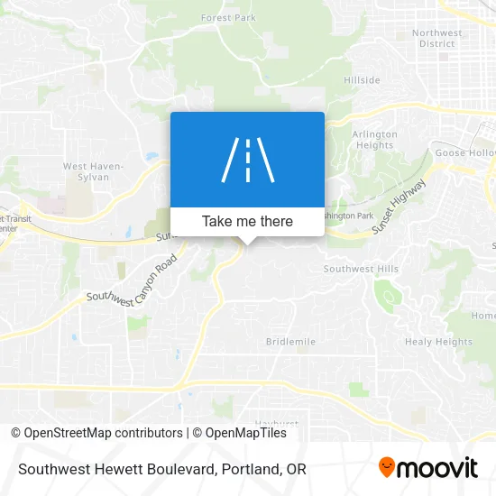 Southwest Hewett Boulevard map