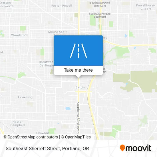 Southeast Sherrett Street map