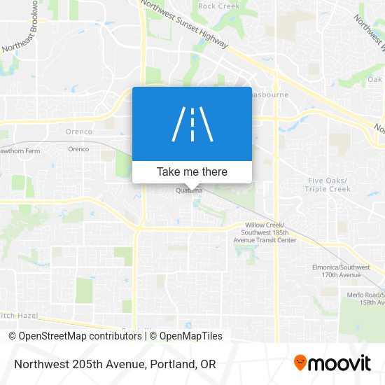Northwest 205th Avenue map