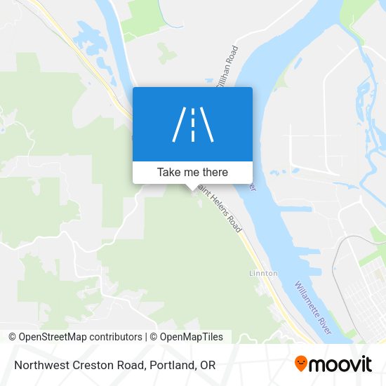 Northwest Creston Road map