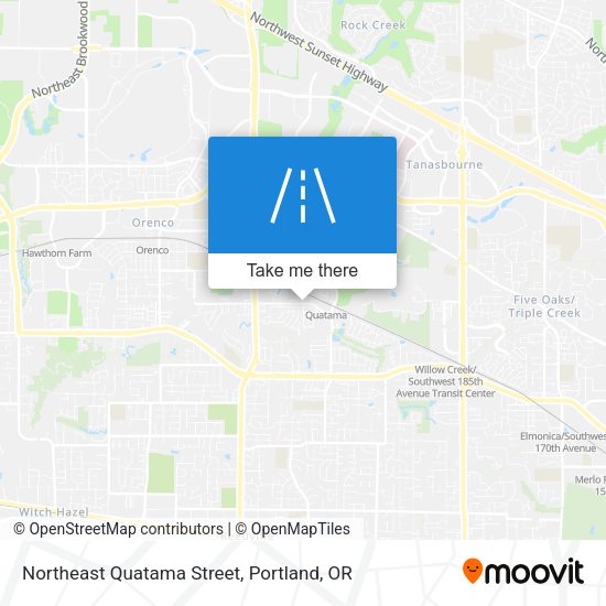 Northeast Quatama Street map