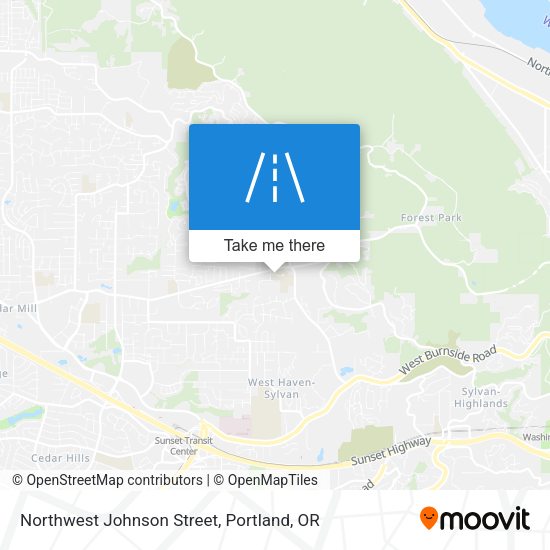 Northwest Johnson Street map