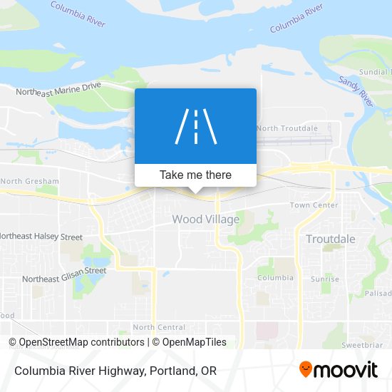 Mapa de Columbia River Highway