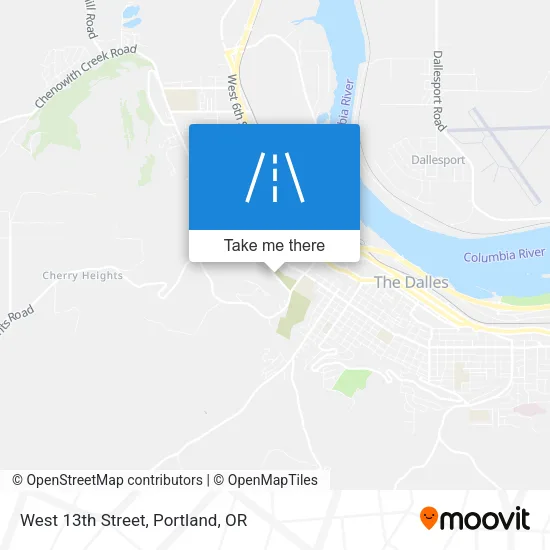 West 13th Street map