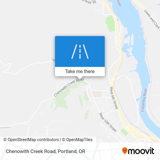 Chenowith Creek Road map