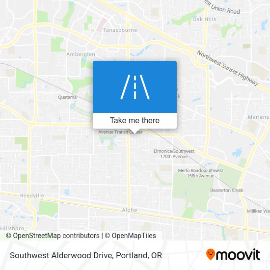 Mapa de Southwest Alderwood Drive