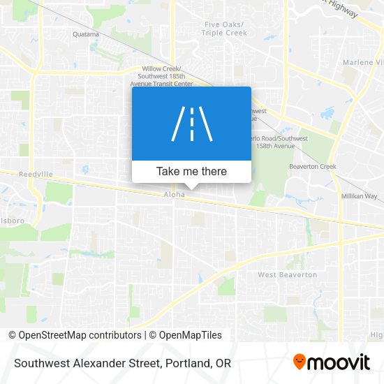 Southwest Alexander Street map
