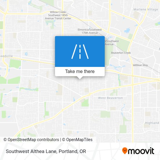 Southwest Althea Lane map