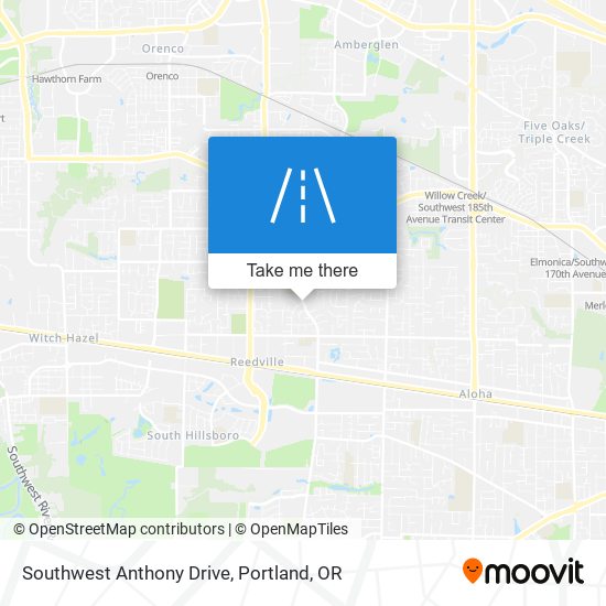 Southwest Anthony Drive map