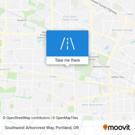 Southwest Arborcrest Way map