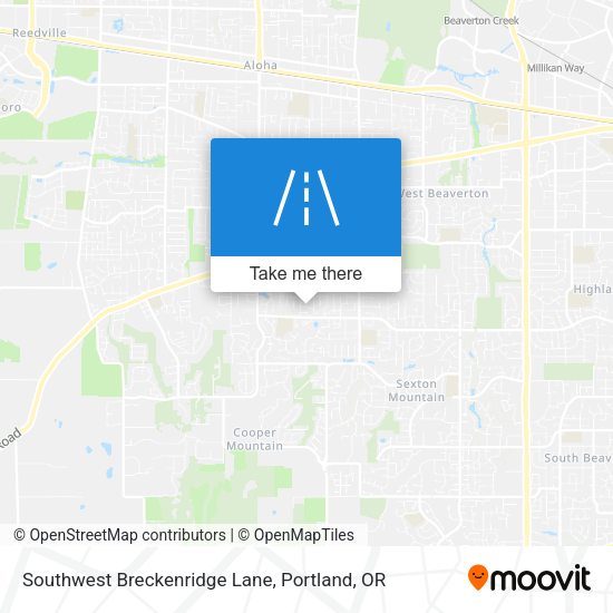 Southwest Breckenridge Lane map