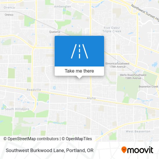 Southwest Burkwood Lane map