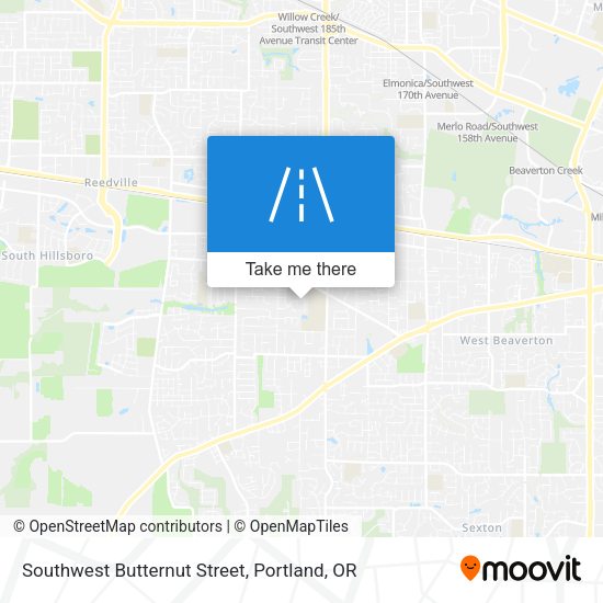 Southwest Butternut Street map