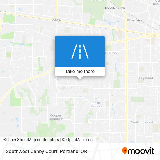 Southwest Canby Court map
