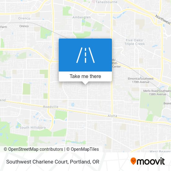 Southwest Charlene Court map