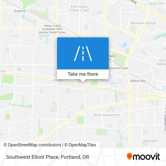 Southwest Elliott Place map