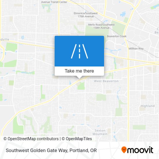 Mapa de Southwest Golden Gate Way