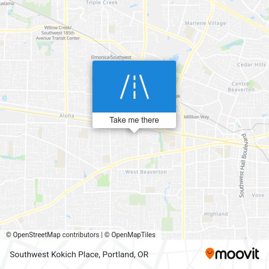 Southwest Kokich Place map