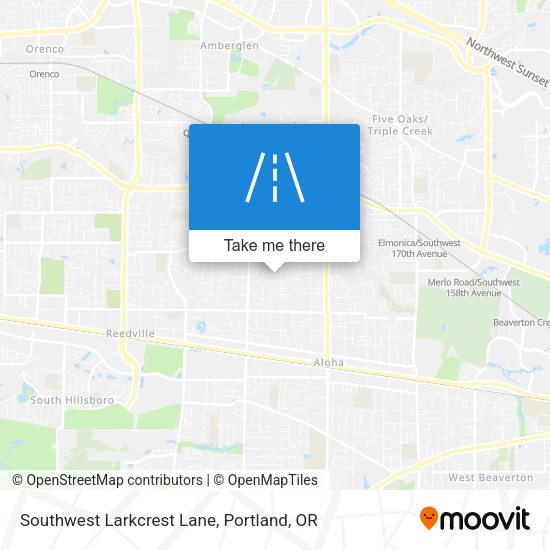Southwest Larkcrest Lane map