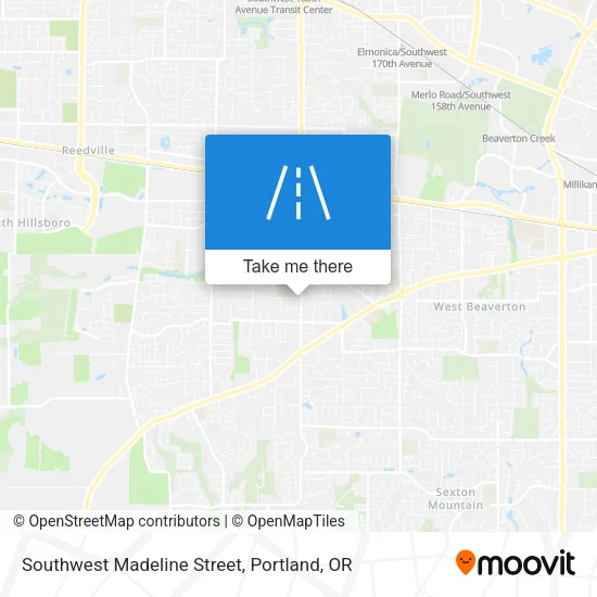 Southwest Madeline Street map