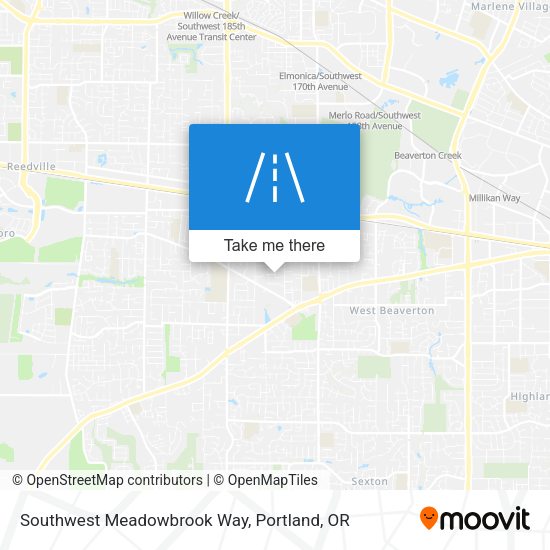 Southwest Meadowbrook Way map