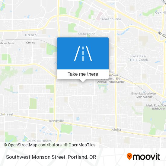 Southwest Monson Street map