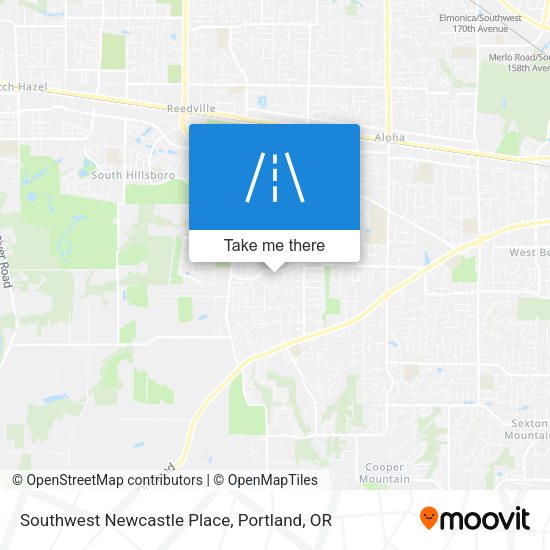 Southwest Newcastle Place map