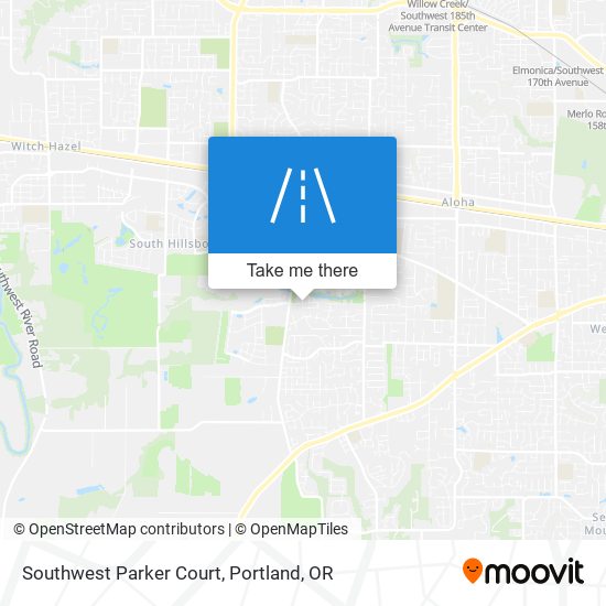 Southwest Parker Court map