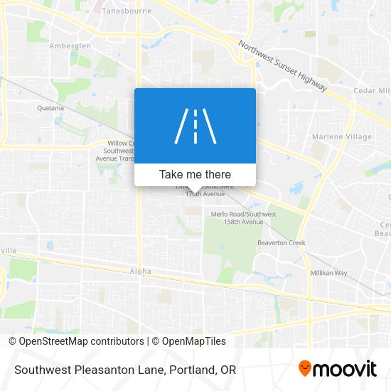 Southwest Pleasanton Lane map