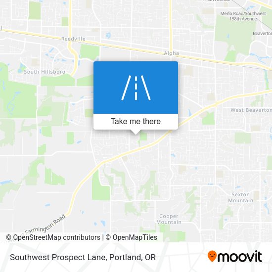 Southwest Prospect Lane map