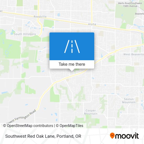 Southwest Red Oak Lane map
