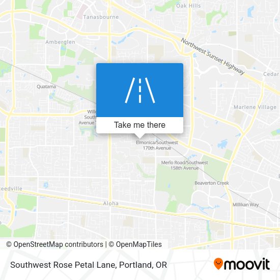 Southwest Rose Petal Lane map